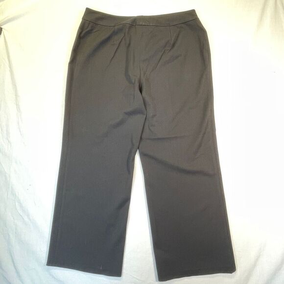 St. John Sport Black Fall 06 Basic Wide Leg High Waist Dress Pants Size Large - Picture 7 of 10